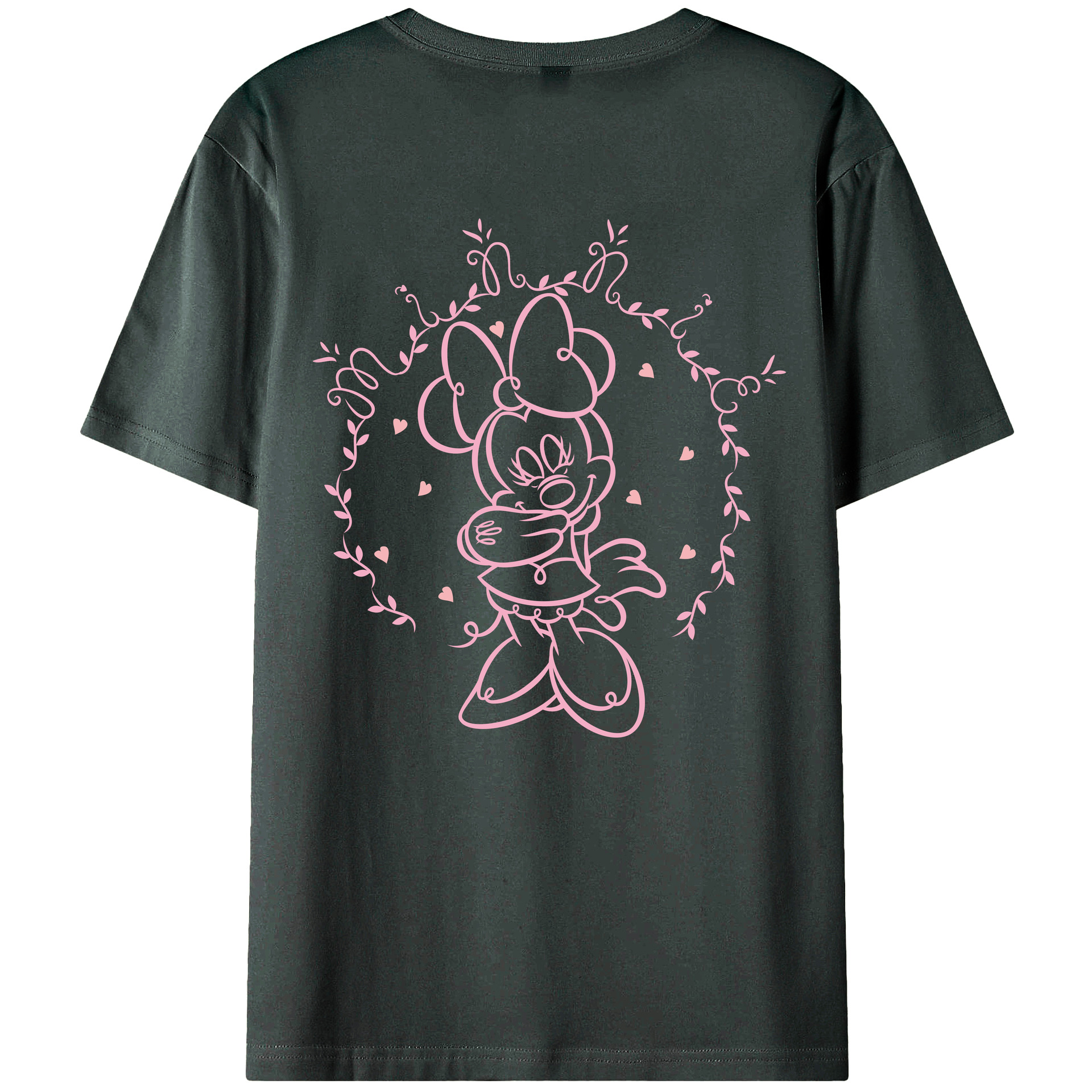 ミッキーマウス Mickey Mouse 綿100％ メンズ半袖Tシャツ（バックプリント） 通気性